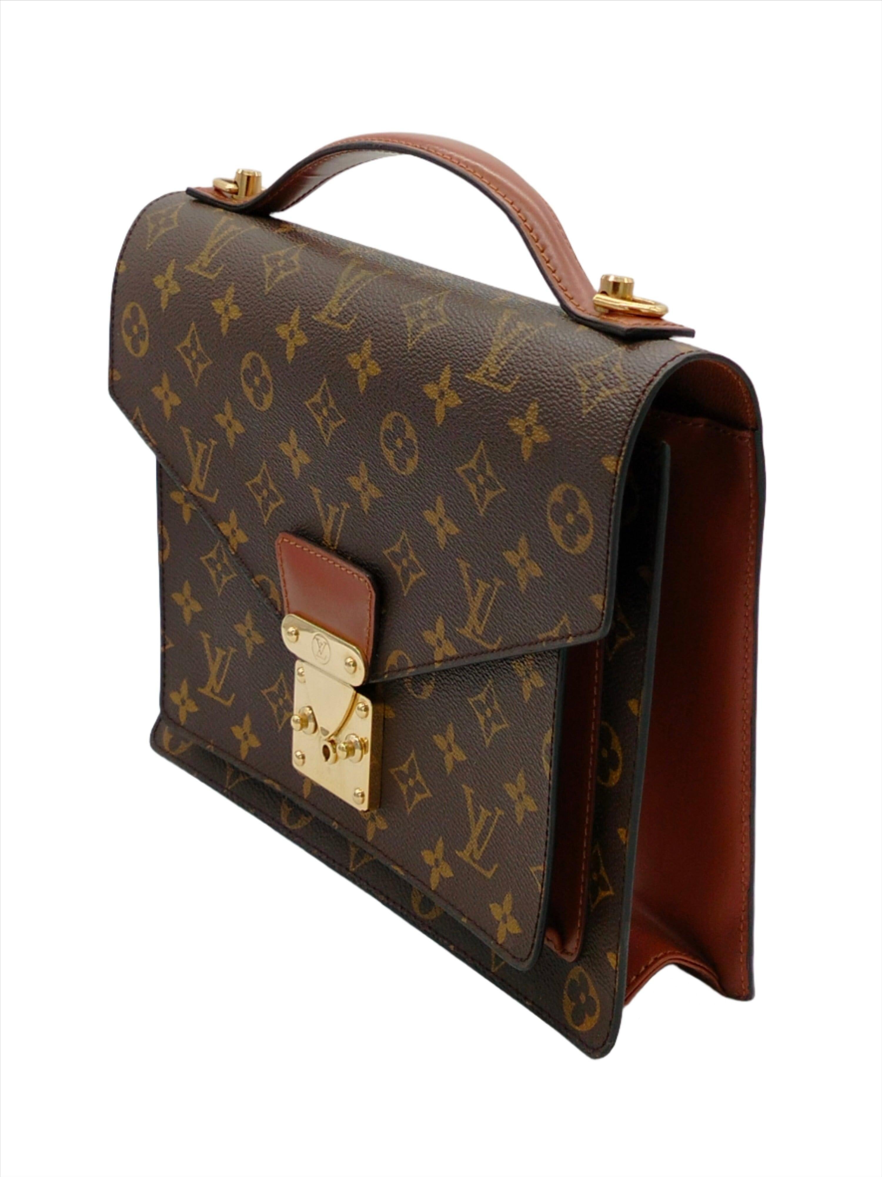 Black Louis Vuitton Vintage Monceau Handbag - '90s For Sale