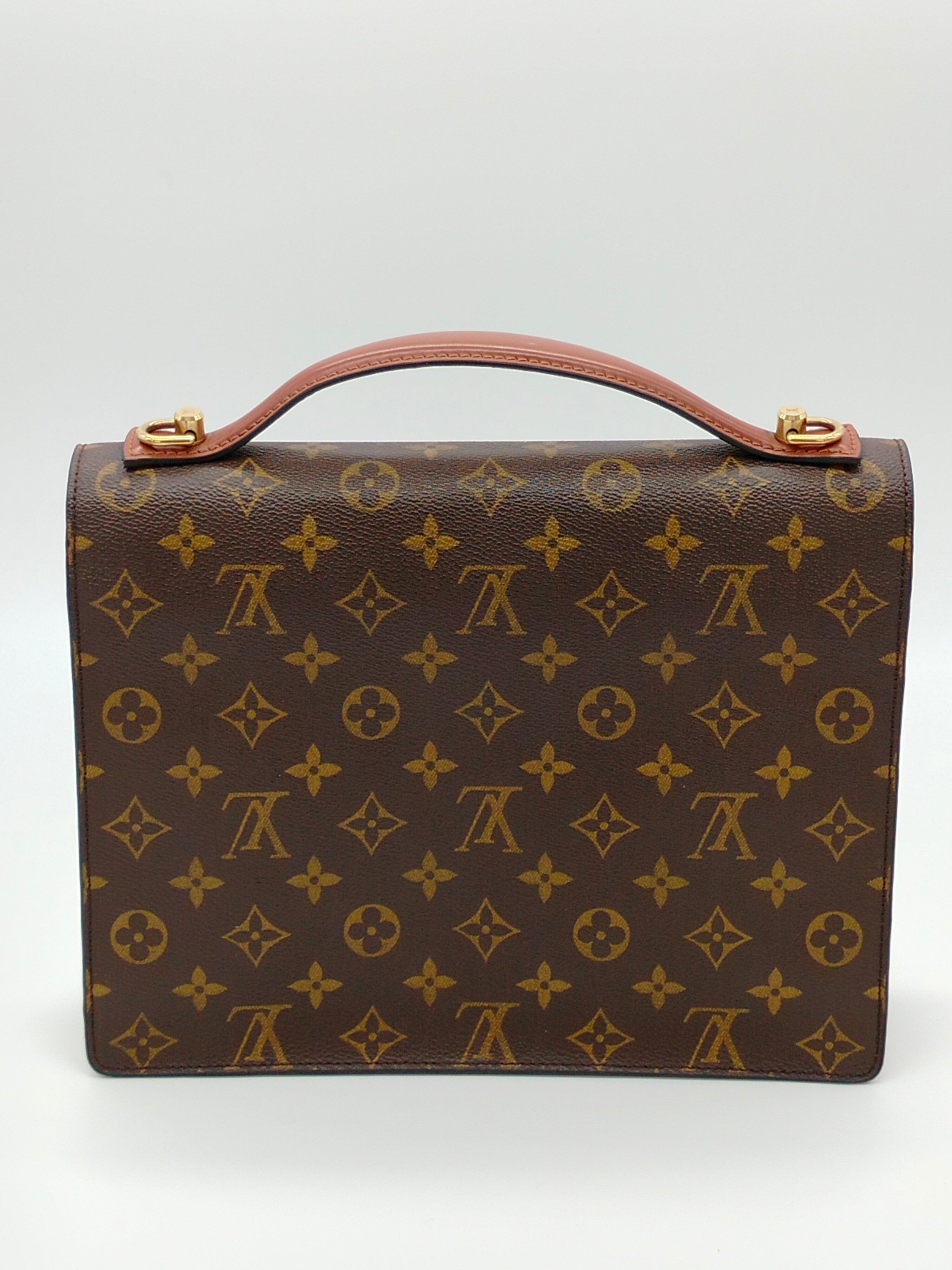 Louis Vuitton Vintage Monceau Handbag - '90s In Fair Condition For Sale In Milano, IT