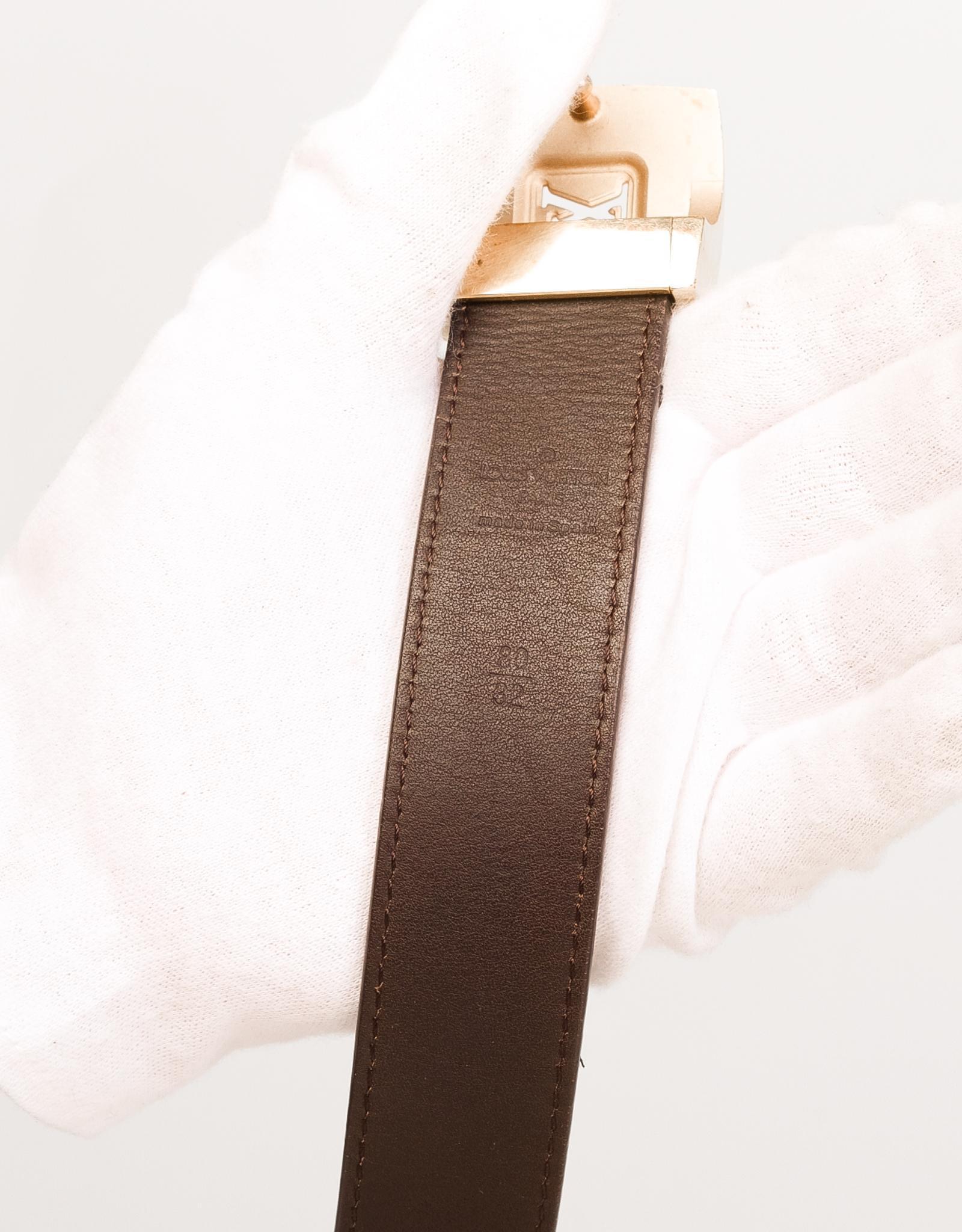 da uomo o donna Cintura Louis Vuitton Vintage Monogram con fibbia (misura 80/32)