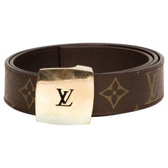 Louis Vuitton Mini (25mm) Monogram belt Size 80 - Depop