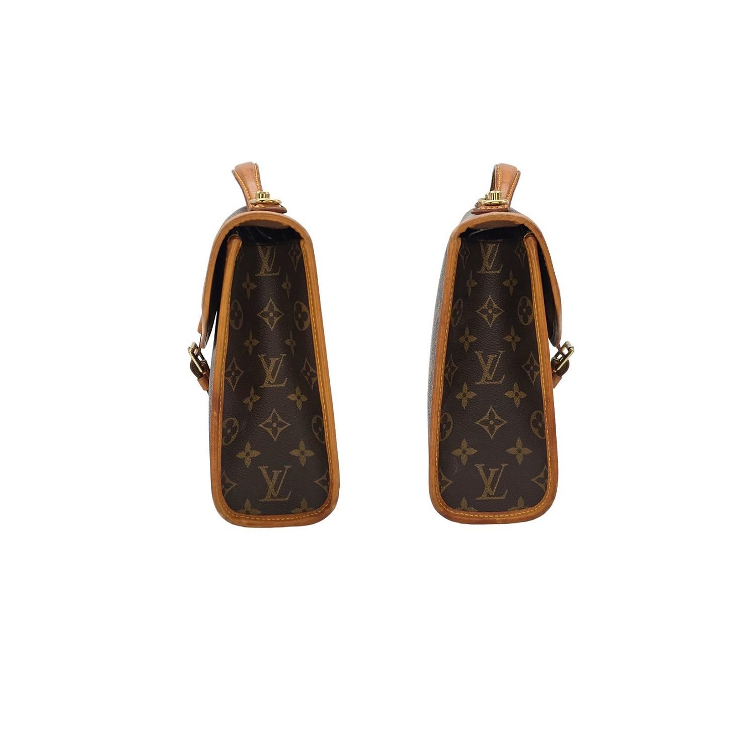 Black Louis Vuitton Vintage Monogram Beverly Bel Aire PM Handbag