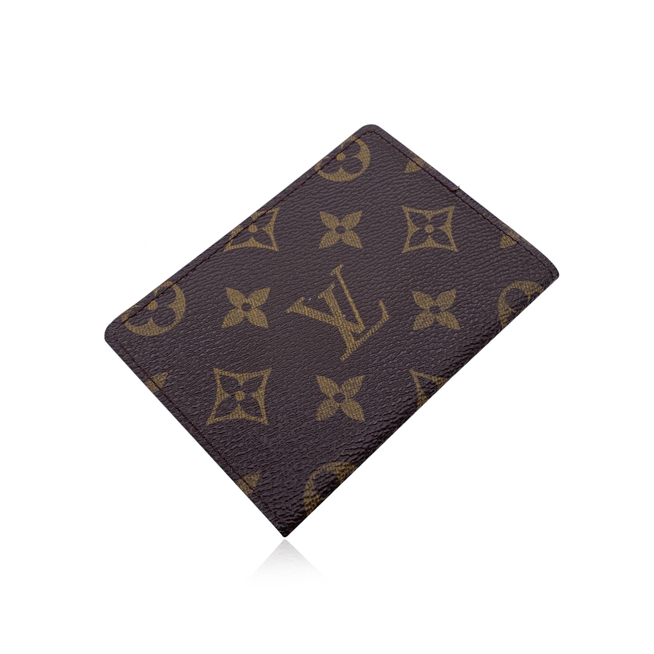 Black Louis Vuitton Vintage Monogram Bifold Wallet ID Document Holder