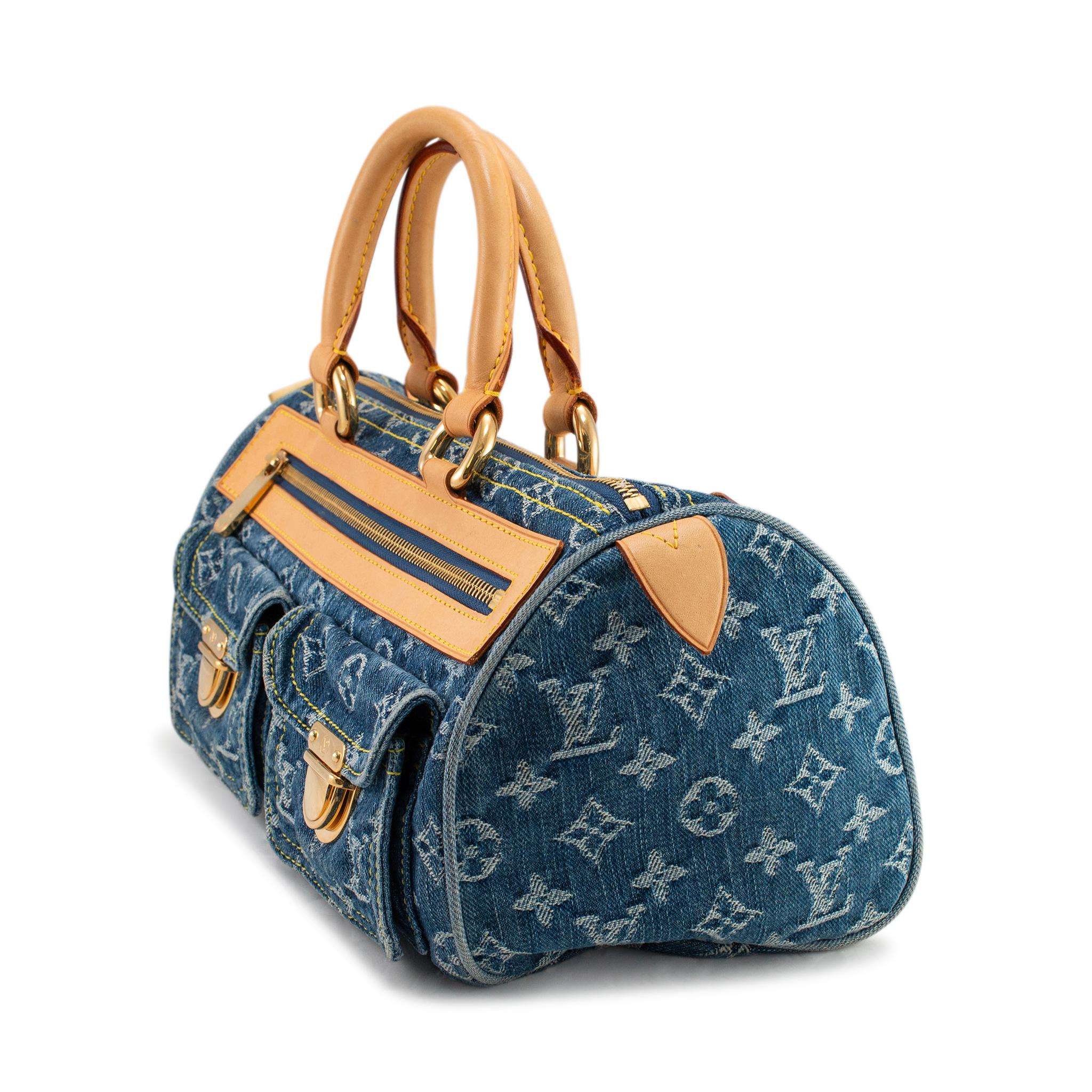 Louis Vuitton Vintage Monogram Blue Denim M95019 Neo Speedy Handbag 1