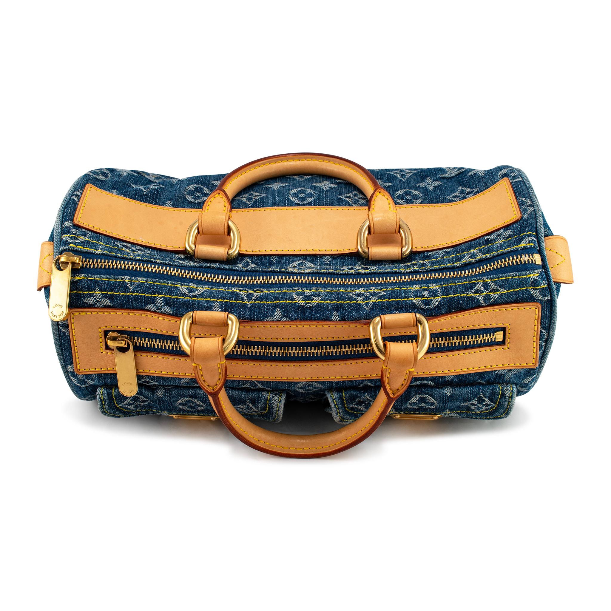 Louis Vuitton Vintage Monogram Blue Denim M95019 Neo Speedy Handbag 3