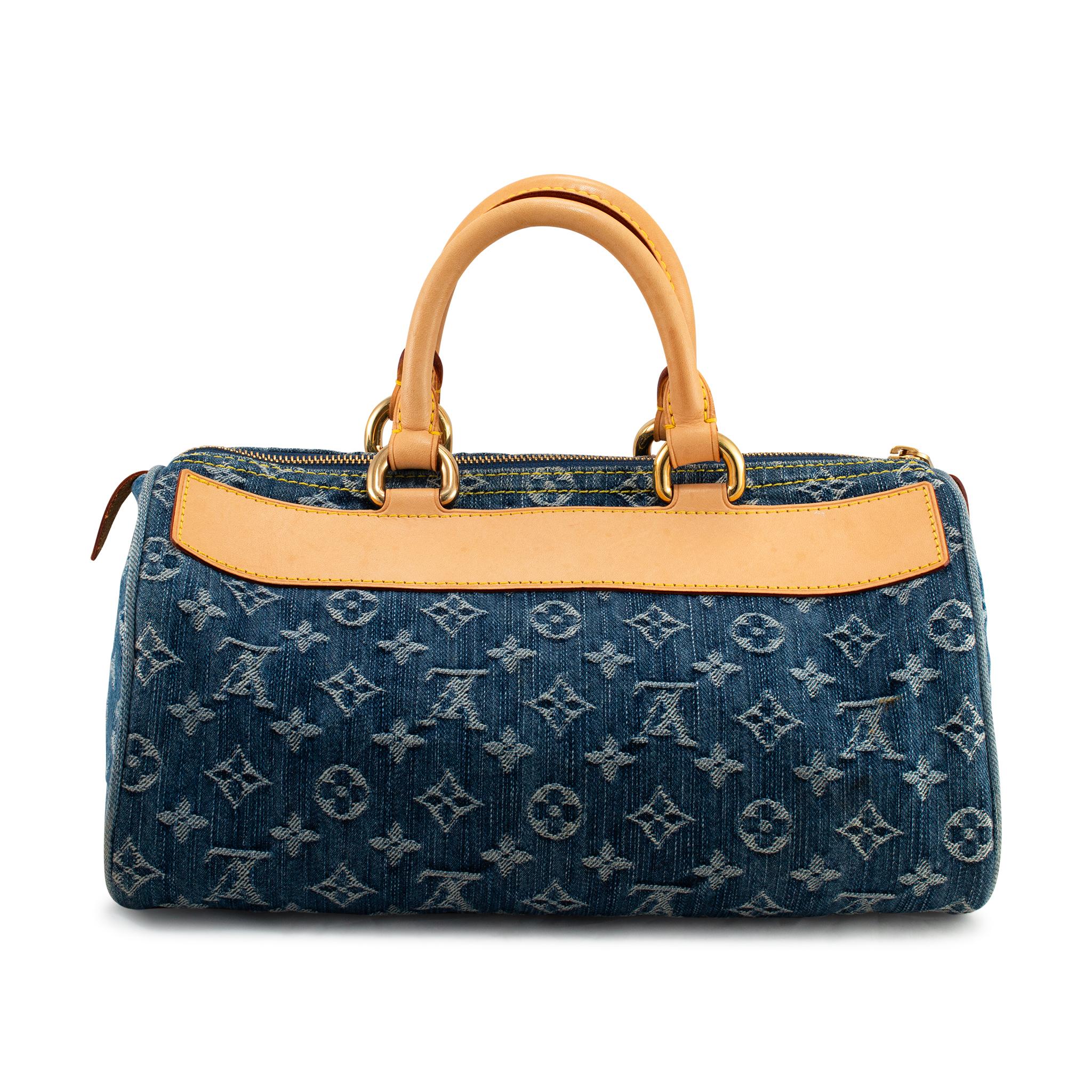 Louis Vuitton Vintage Monogram Blue Denim M95019 Neo Speedy Handbag 4