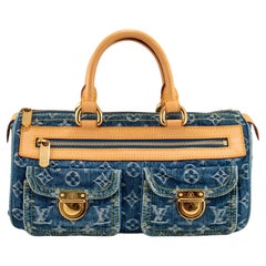 Louis Vuitton Vintage Monogram Blue Denim M95019 Neo Speedy Handbag