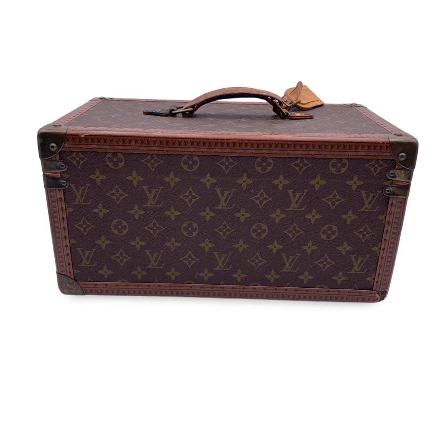Louis Vuitton Vintage Monogram Boite Bouteille et Glace with Mirror In Good Condition For Sale In Rome, Rome