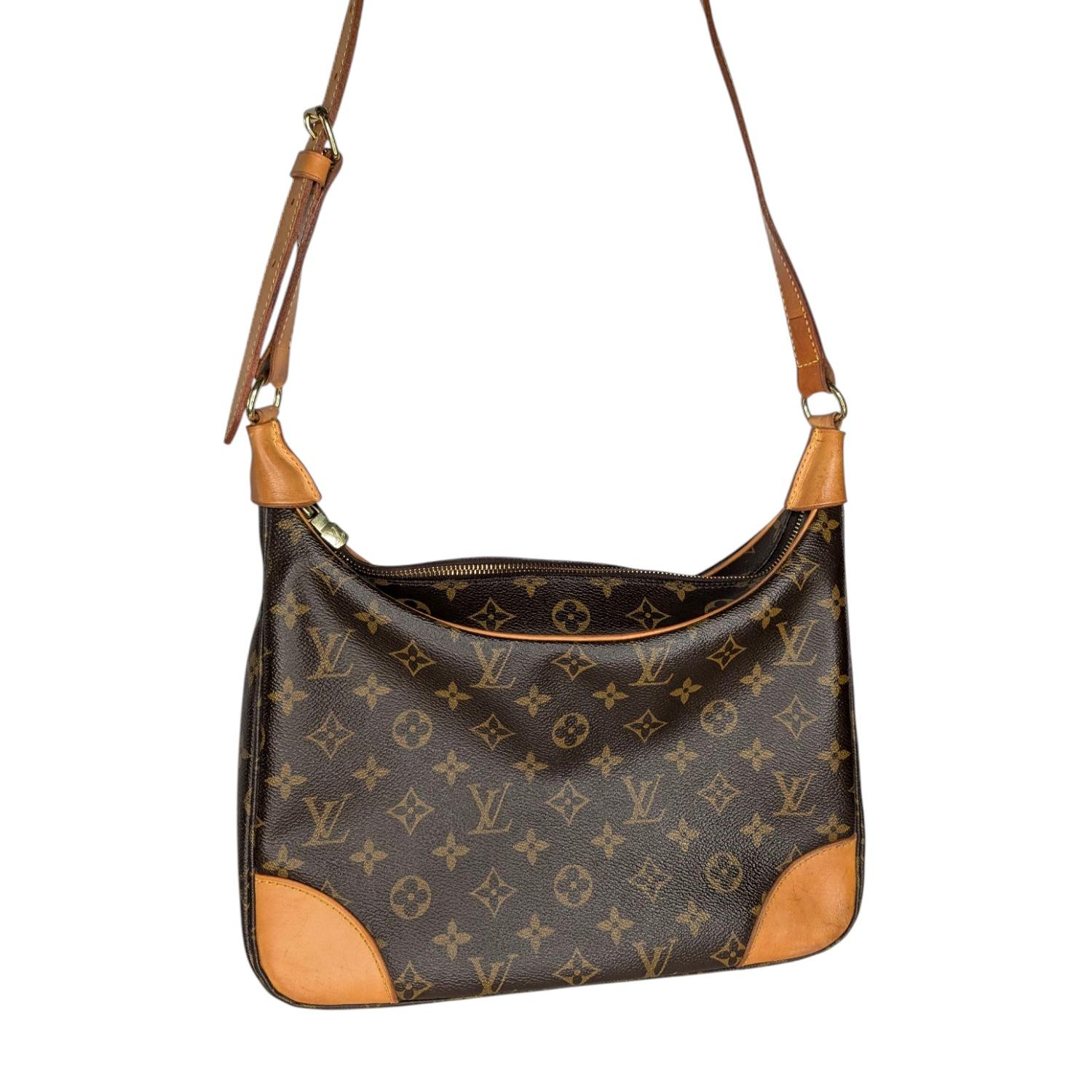 Bolso de hombro Louis Vuitton Vintage Monograma Boulogne Negro en venta