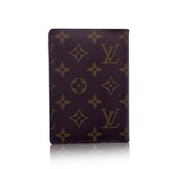 Louis Vuitton Vintage Monogram Brown Canvas Passport Holder Case