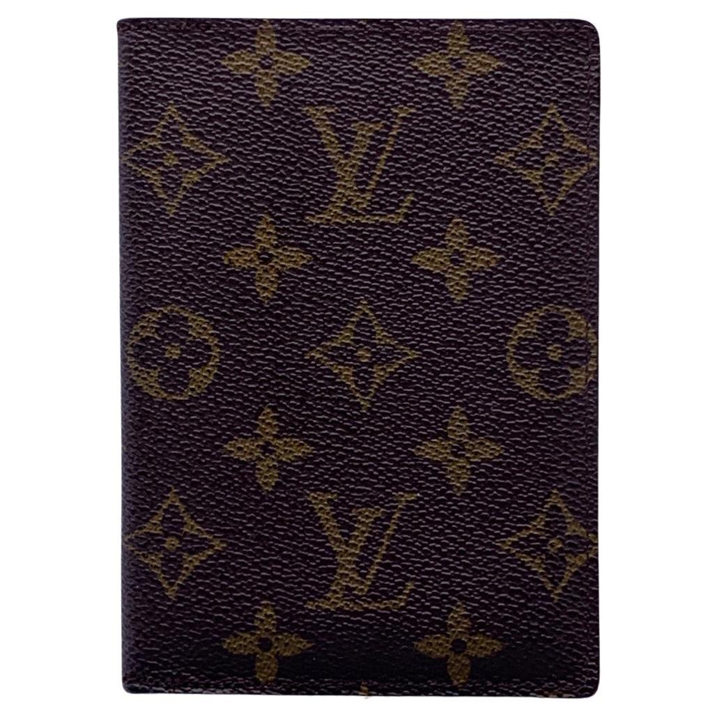 Louis Vuitton Vintage Monogram Brown Canvas Passport Holder Case