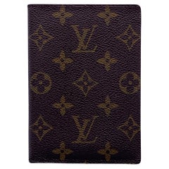 Louis Vuitton Black Taiga Leather Passport Holder at 1stDibs