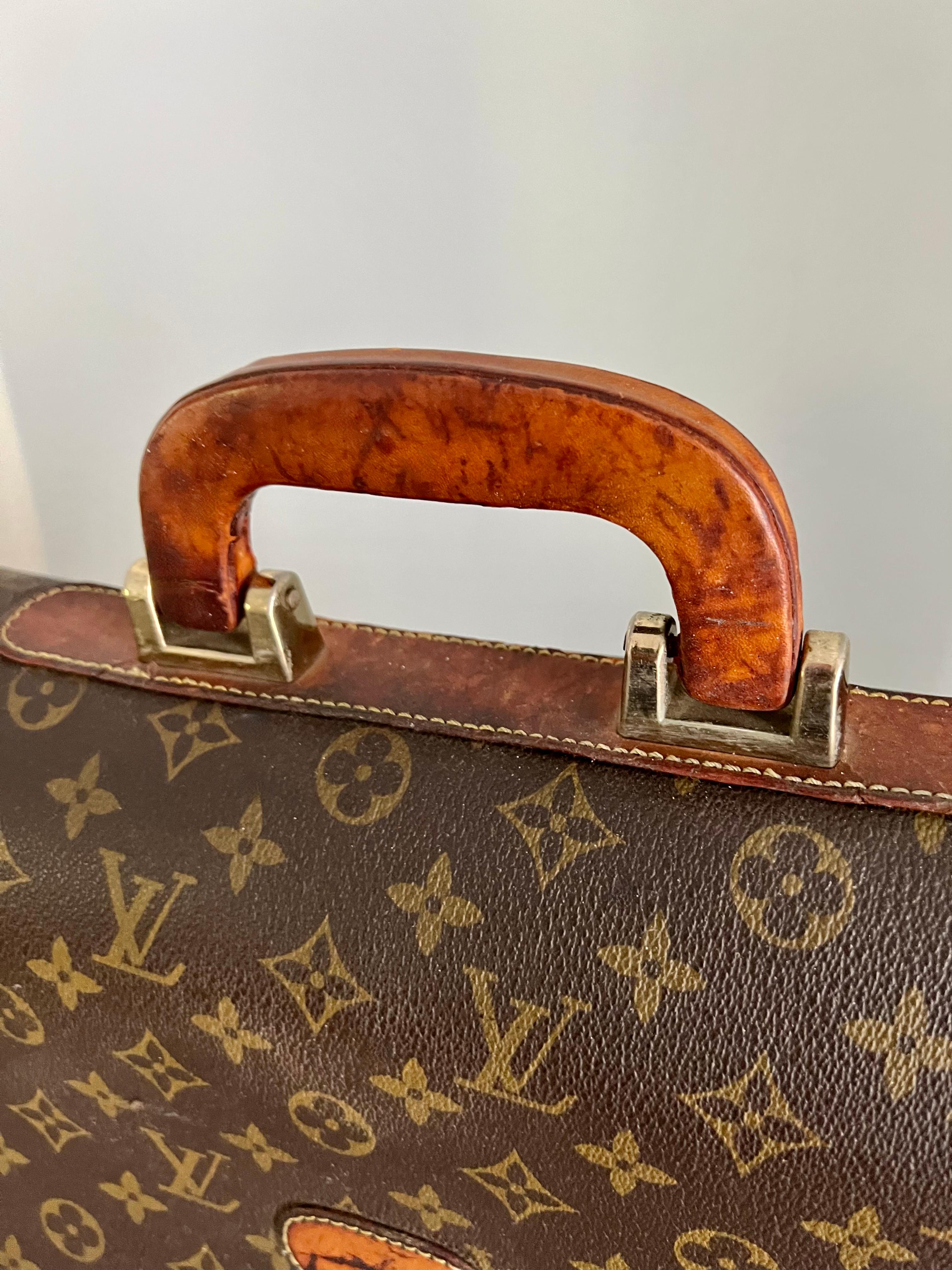 French Louis Vuitton Vintage Monogram Brown Serviette Conseiller Briefcase