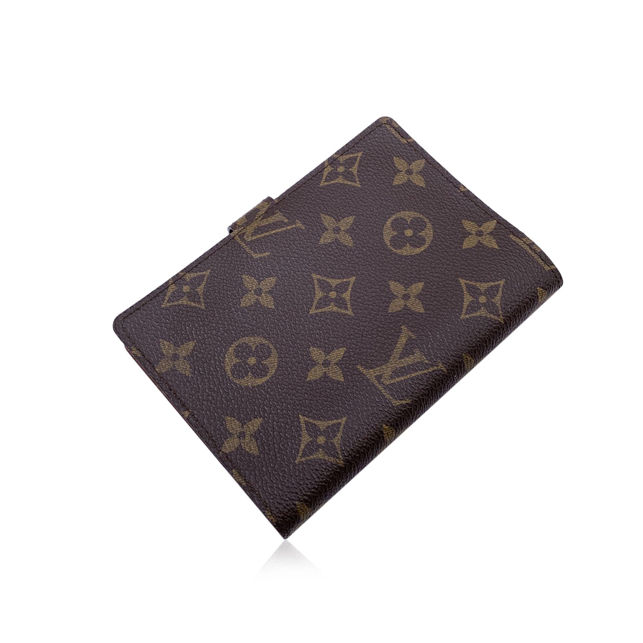 Black Louis Vuitton Vintage Monogram Canvas Agenda Cover PM 6 Ring