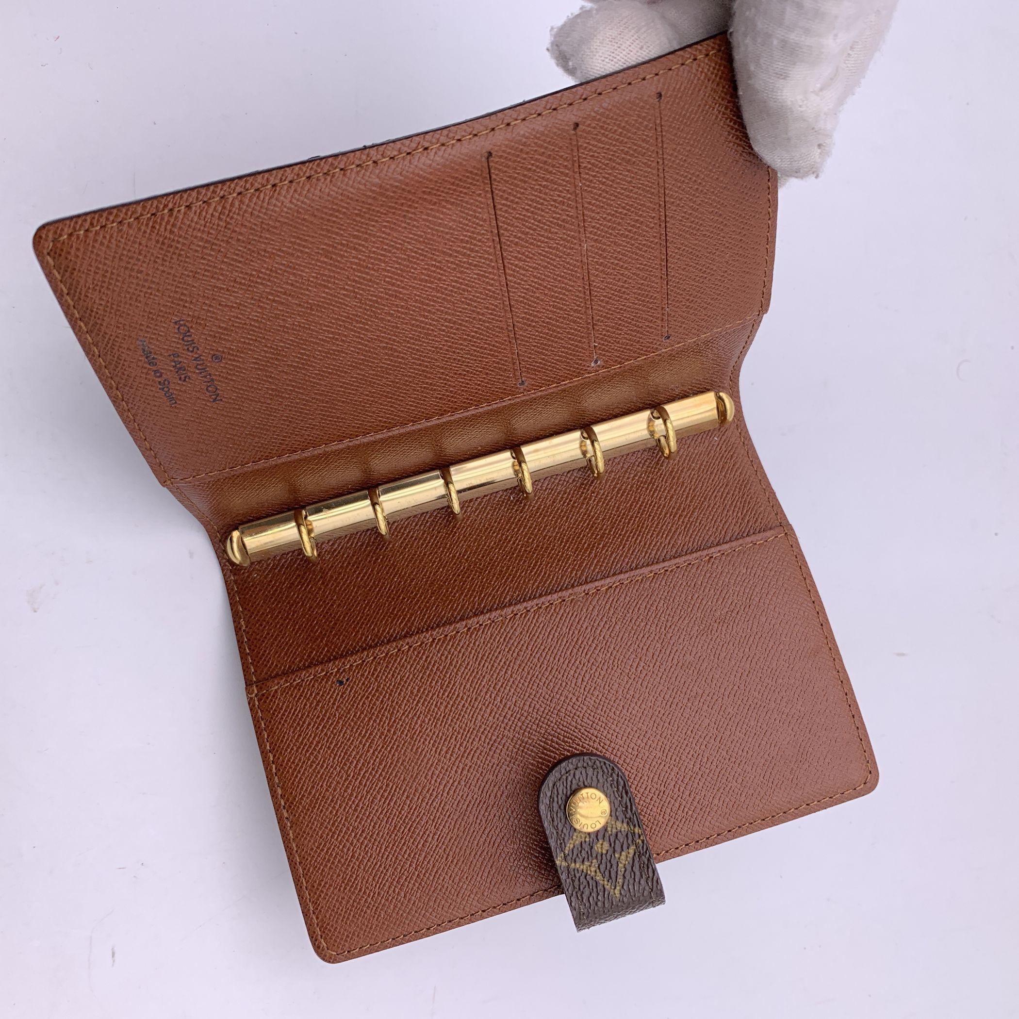 Louis Vuitton Vintage Monogram Canvas Agenda Cover PM 6 Ring In Excellent Condition In Rome, Rome