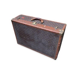 Louis Vuitton Vintage Monogram Canvas Alzer 70 Trunk Luggage Bag.