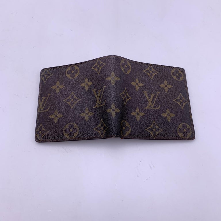 Louis Vuitton Vintage Brown Monogram Canvas Bifold Credit Card Wallet