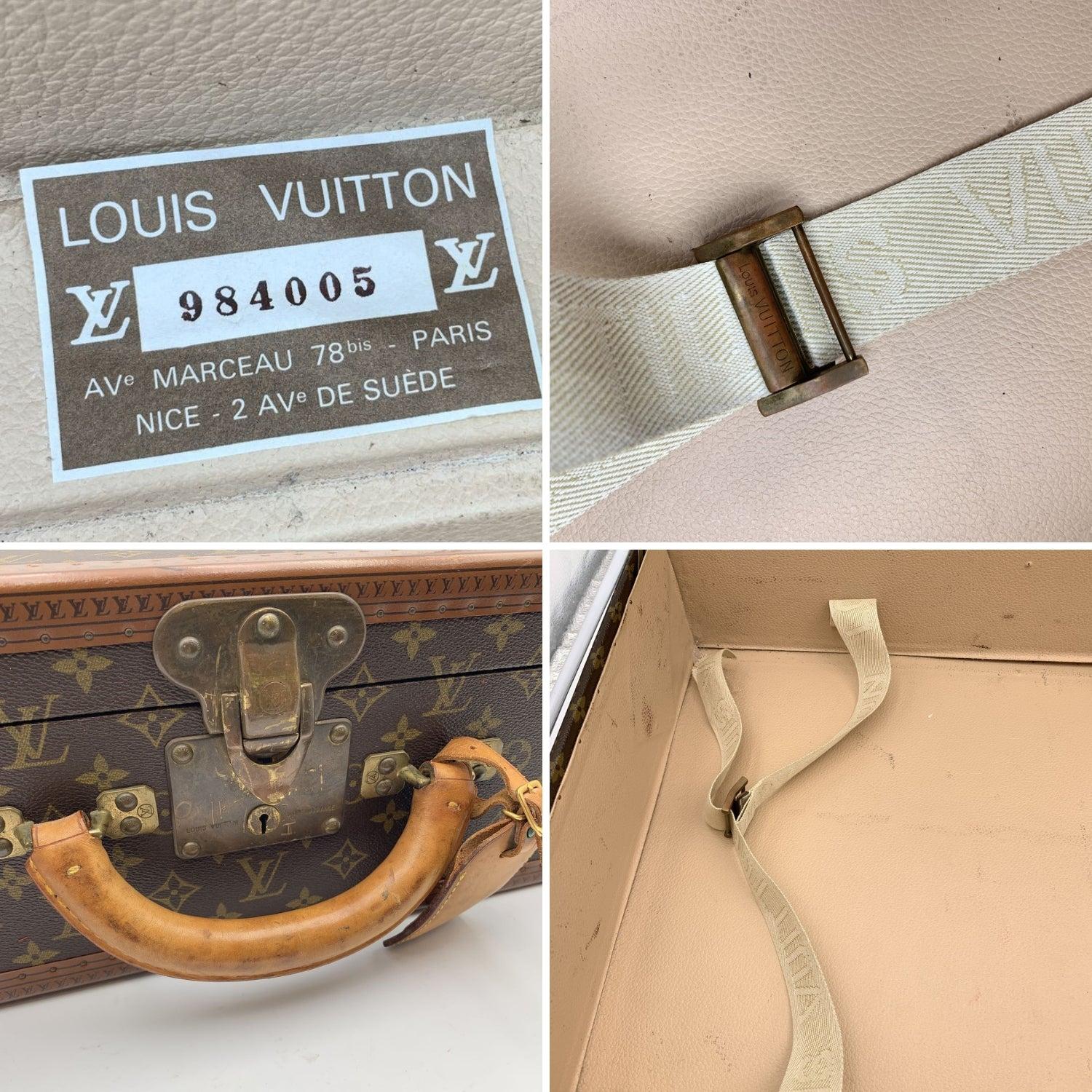 Louis Vuitton Vintage Monogram Canvas Bisten 60 Trunk Luggage Bag 1
