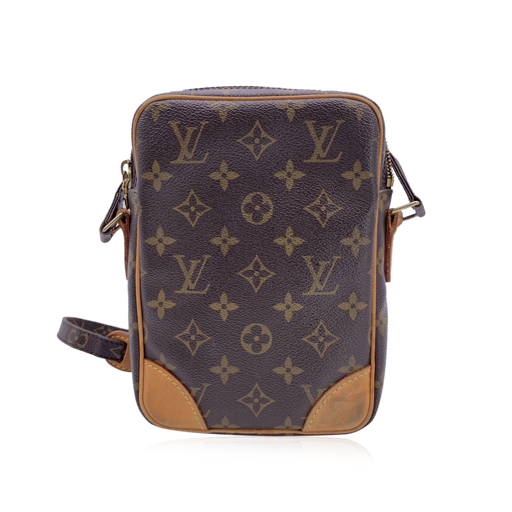 Black Louis Vuitton Vintage Monogram Canvas Danube Crossbody Messenger Bag For Sale