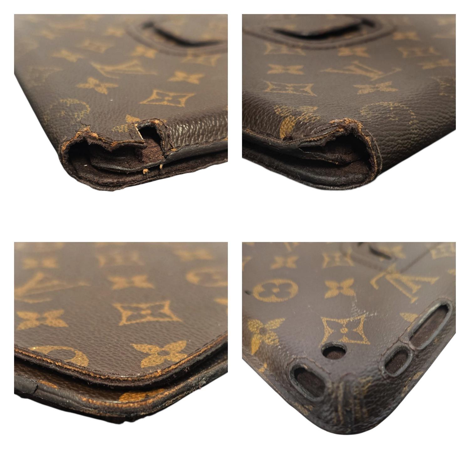 Funda folio de lona con monograma vintage Louis Vuitton para iPad Mini en venta 5