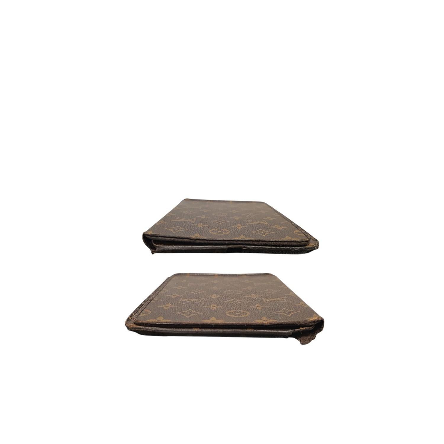 Funda folio de lona con monograma vintage Louis Vuitton para iPad Mini Negro en venta