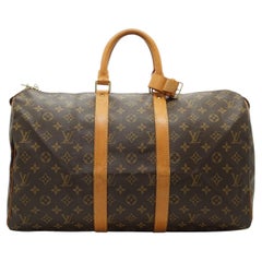 Louis Vuitton Vintage Monogram Canvas Keepall 45 Duffle Travel Bag