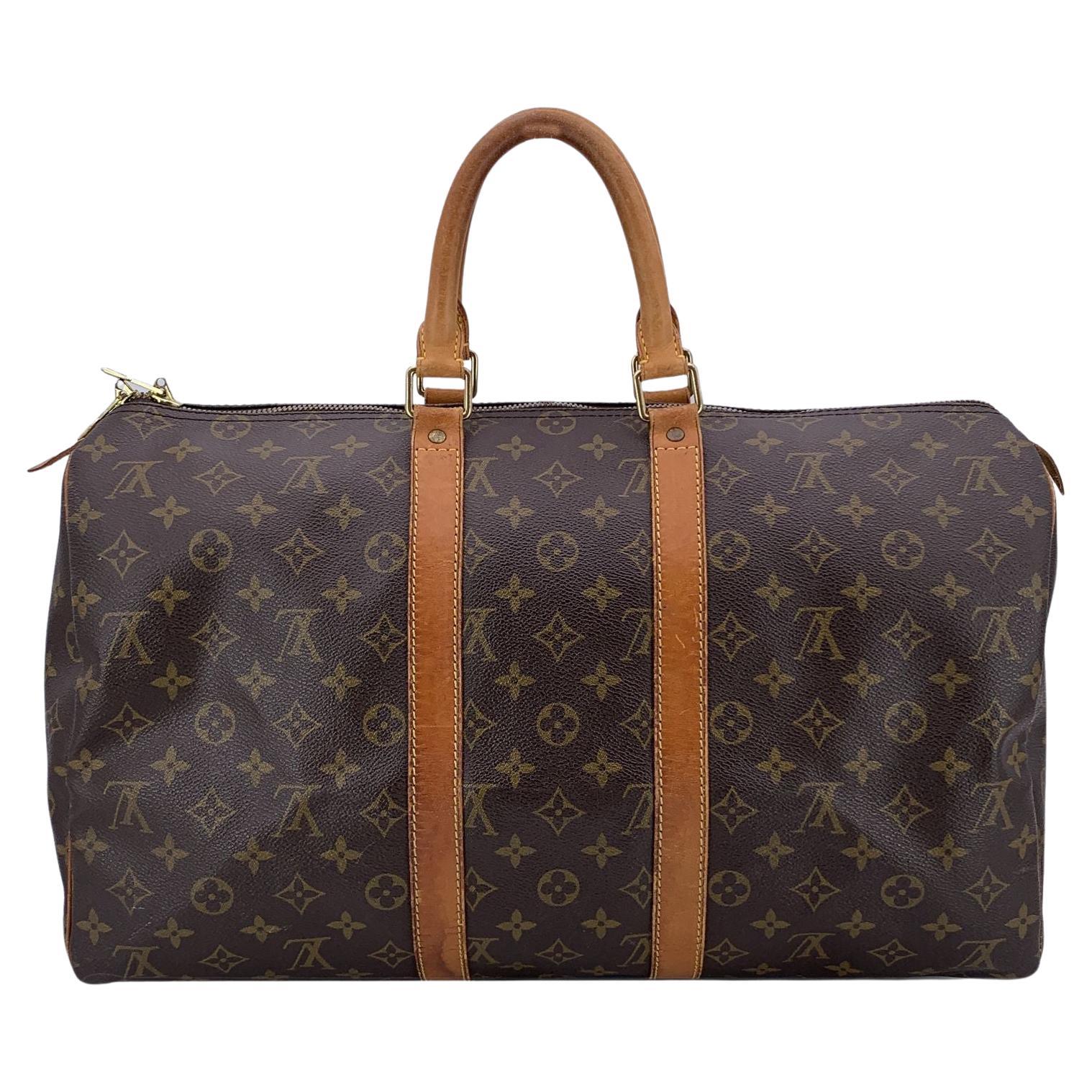 Louis Vuitton Vintage Monogramm Canvas Keepall 45 Reise Duffel Bag aus Segeltuch
