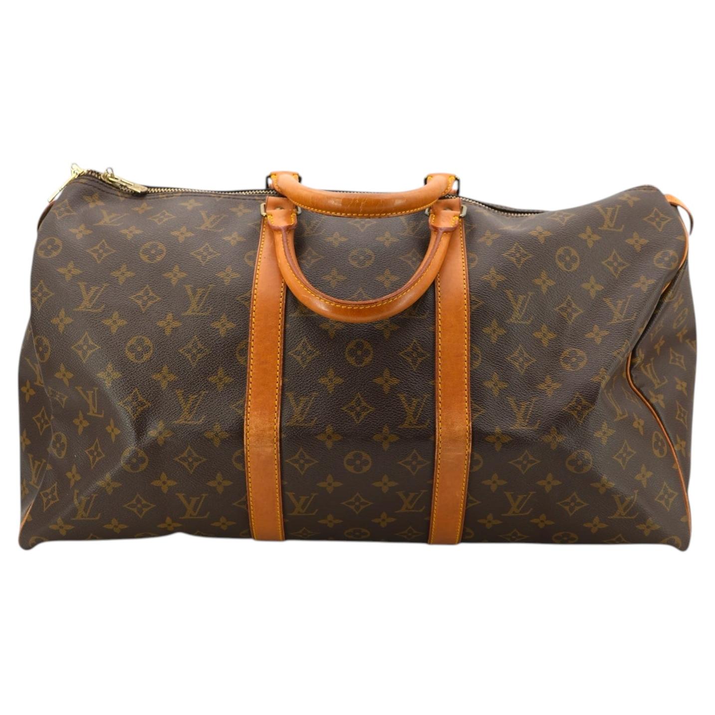Louis Vuitton Vintage Monogram Canvas Keepall 50 Travel Duffle Bag