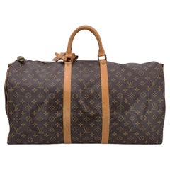 Louis Vuitton Vintage Monogram Canvas Keepall 55 Travel Duffle Bag