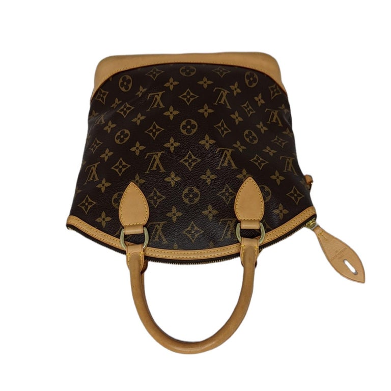 Vintage 2006 Louis Vuitton Lockit PM Monogram Canvas/Leather Handbag Brown/ Tan