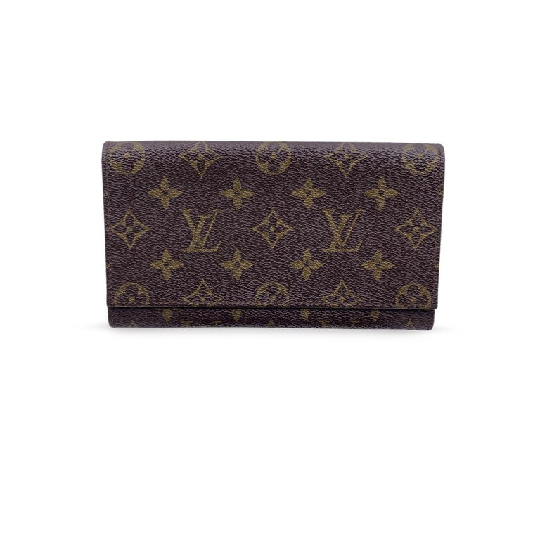 Louis Vuitton Damier Ebene Card Holder Long Bifold Wallet 928lv74 For Sale  at 1stDibs