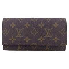 Louis Vuitton Vintage Monogram Canvas Long Bill Flap Wallet