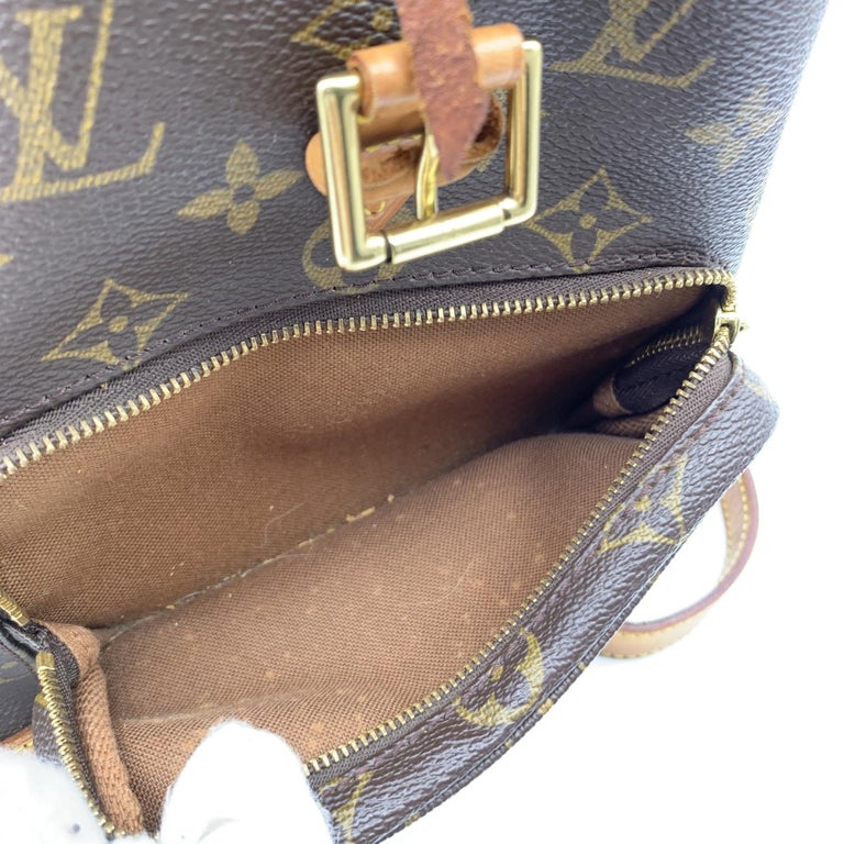 Louis Vuitton Vintage Monogram Canvas Montsouris MM Backpack Bag For