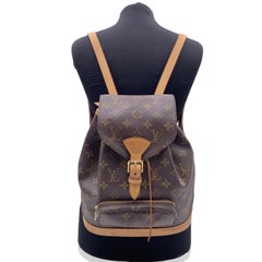 Louis Vuitton Vintage Montsouris MM Rucksack-Tasche aus Segeltuch mit Monogramm