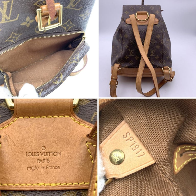 Louis Vuitton Vintage Monogram Canvas Montsouris MM Backpack Bag For