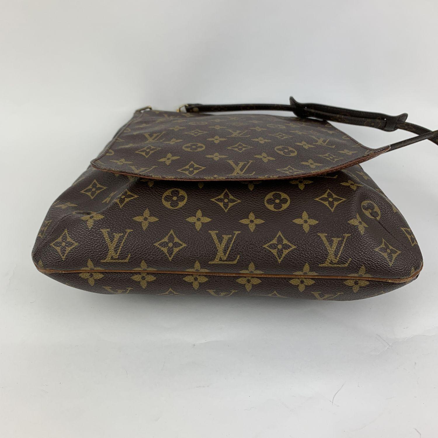 Black Louis Vuitton Vintage Monogram Canvas Musette Flap Messenger Bag