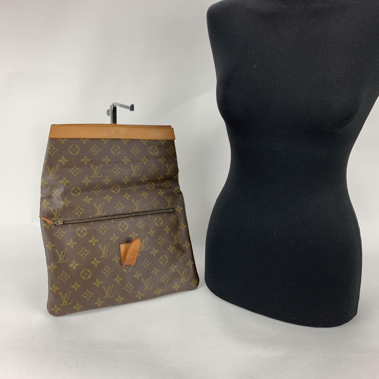 Louis Vuitton Vintage Monogrammierte Canvas Pochette Pliante klappbare Clutch Tasche (Braun)