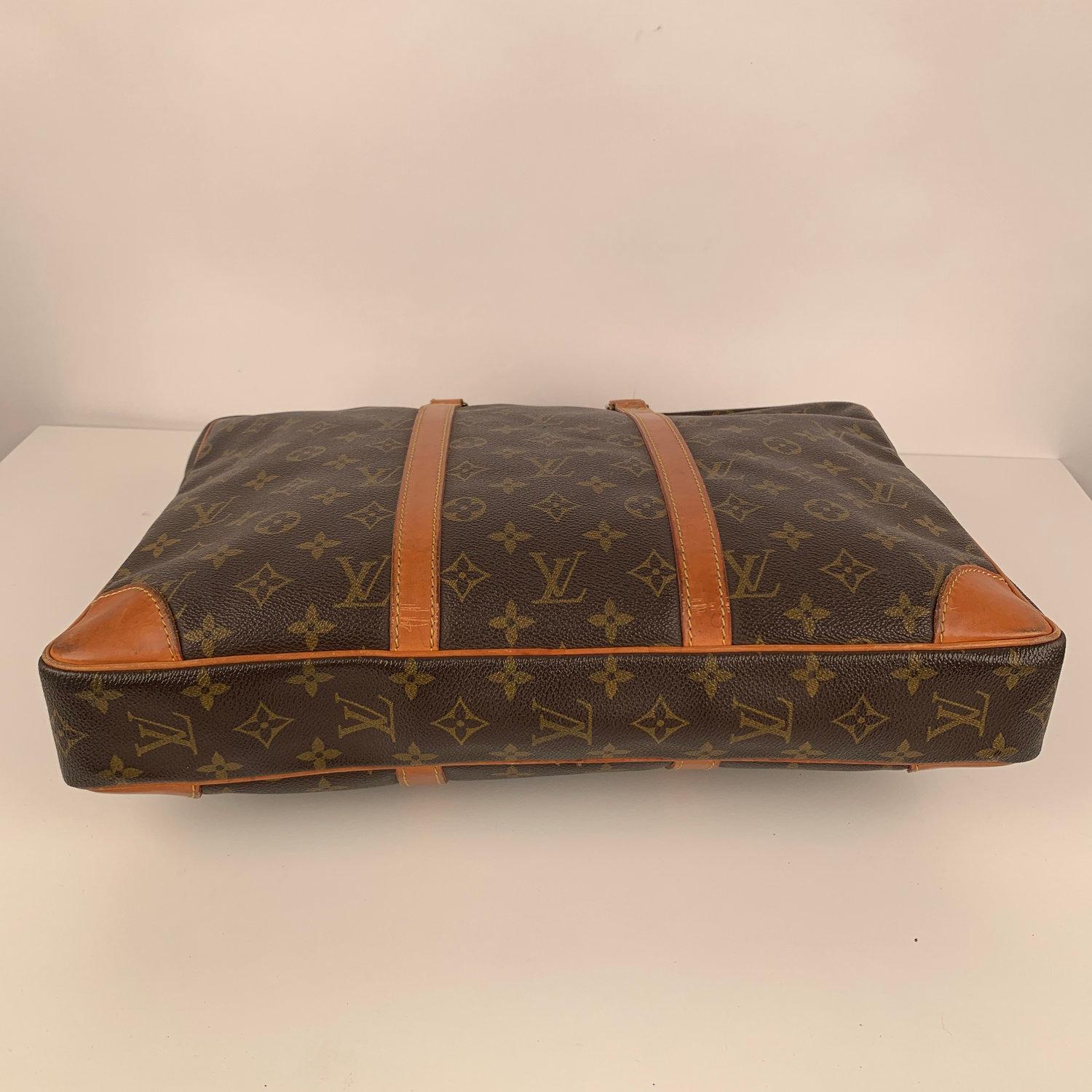 Women's Louis Vuitton Vintage Monogram Canvas Porte Document Voyage Briefcase