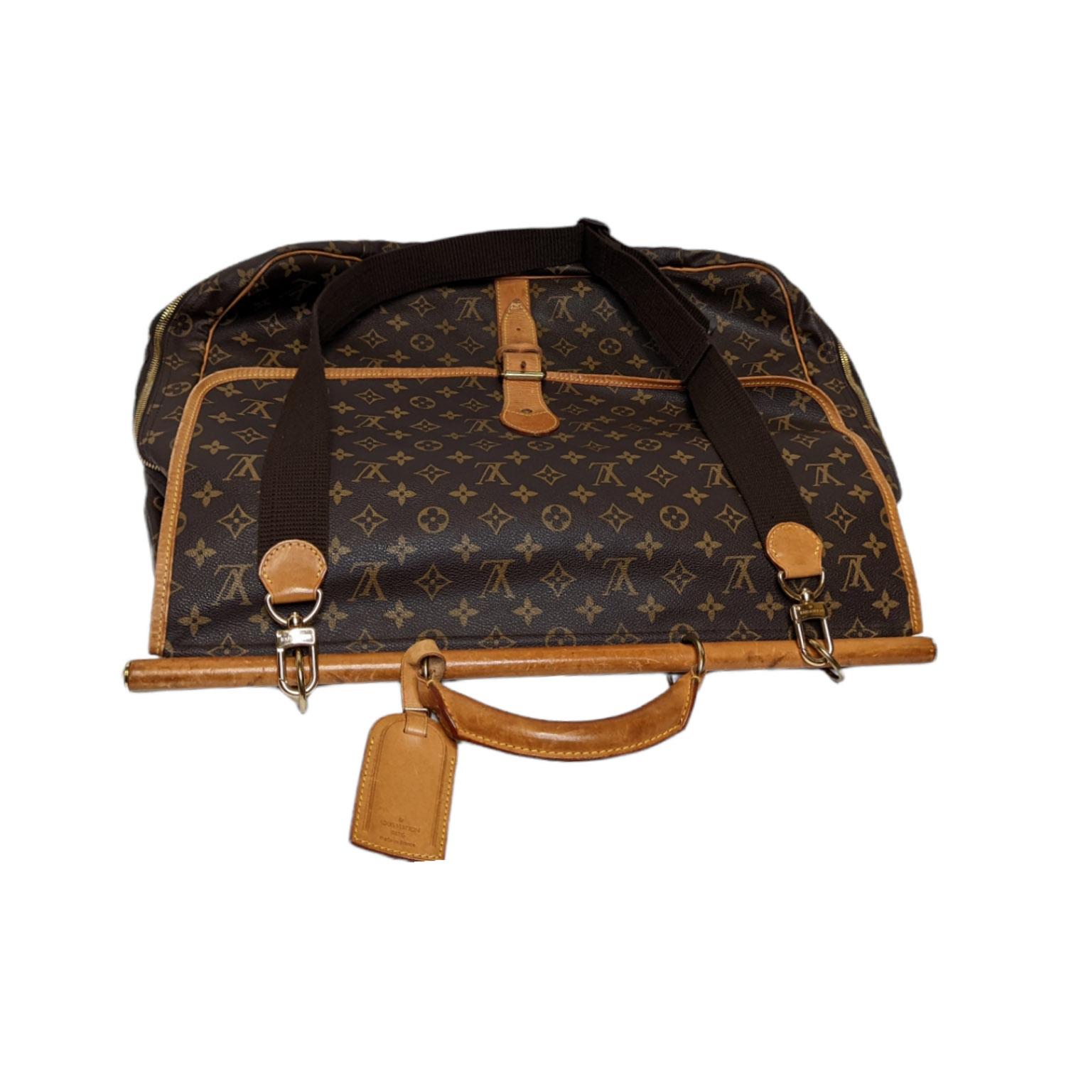 Black Louis Vuitton Vintage Monogram Canvas Sac Chasse Hunting Bag