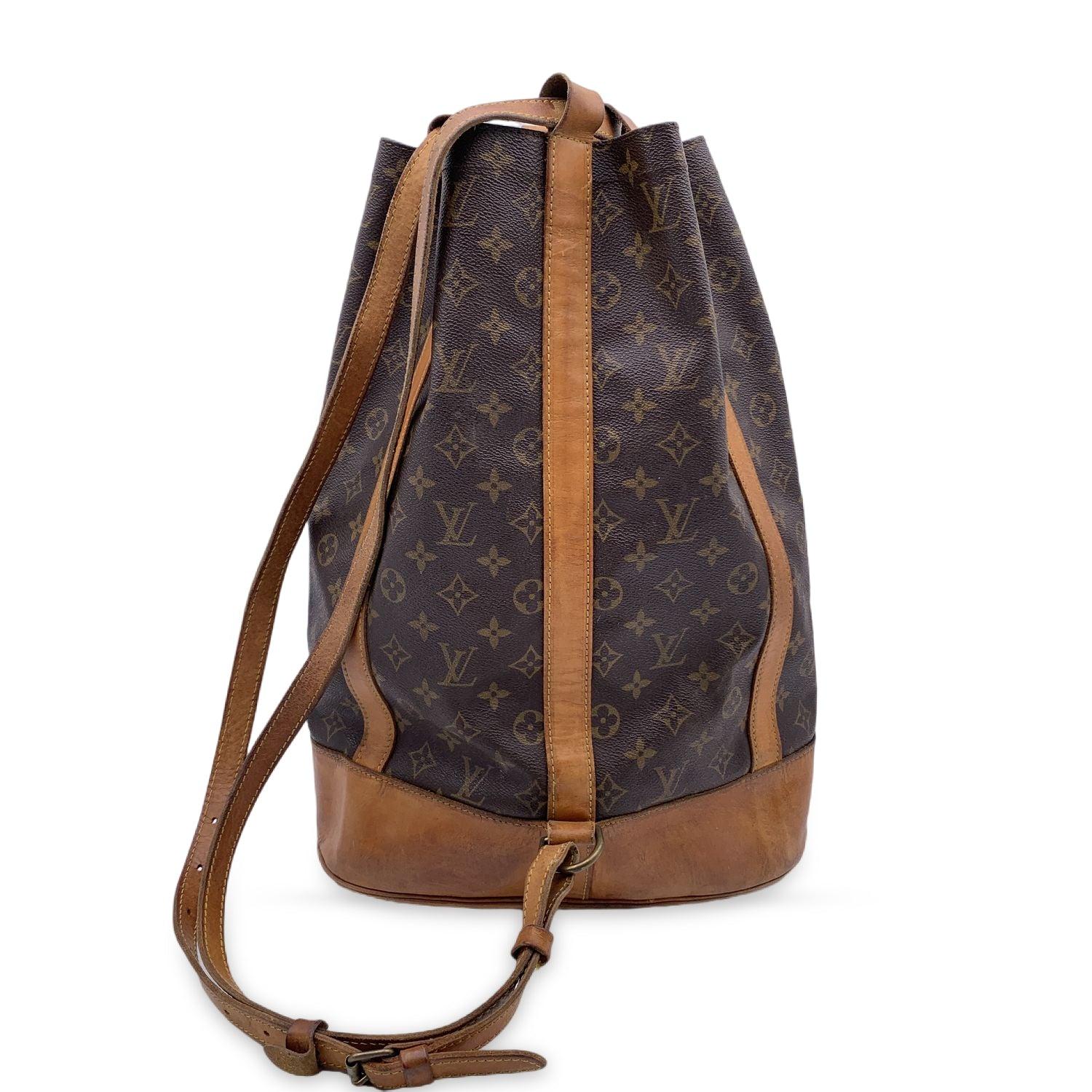 Brown Louis Vuitton Vintage Monogram Canvas Sac Randonnée Shoulder Bag
