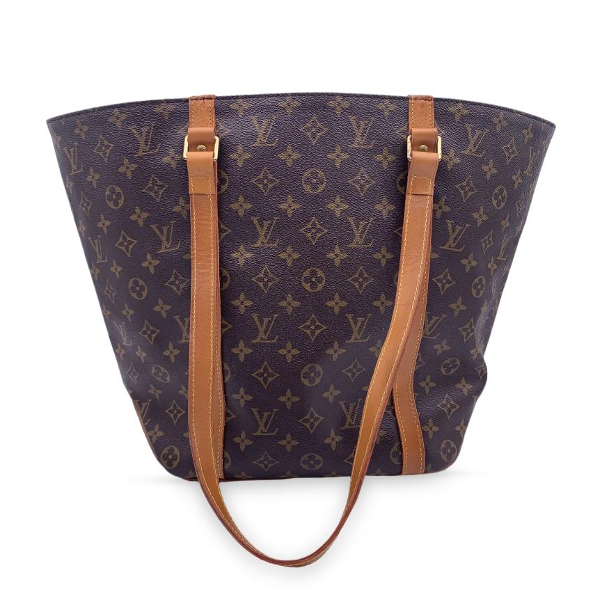 Louis Vuitton Vintage Monogram Canvas Sac Shopping Bag Tote In Good Condition For Sale In Rome, Rome