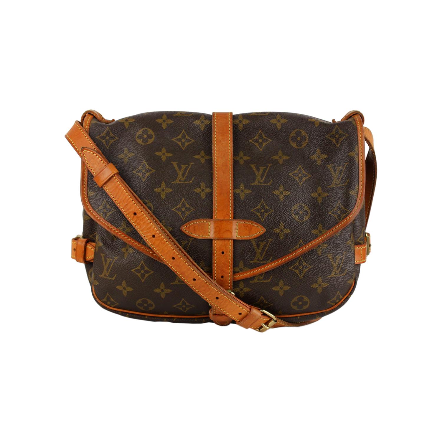 Louis Vuitton Vintage Monogram Canvas Saumur 30 Crossbody Bag