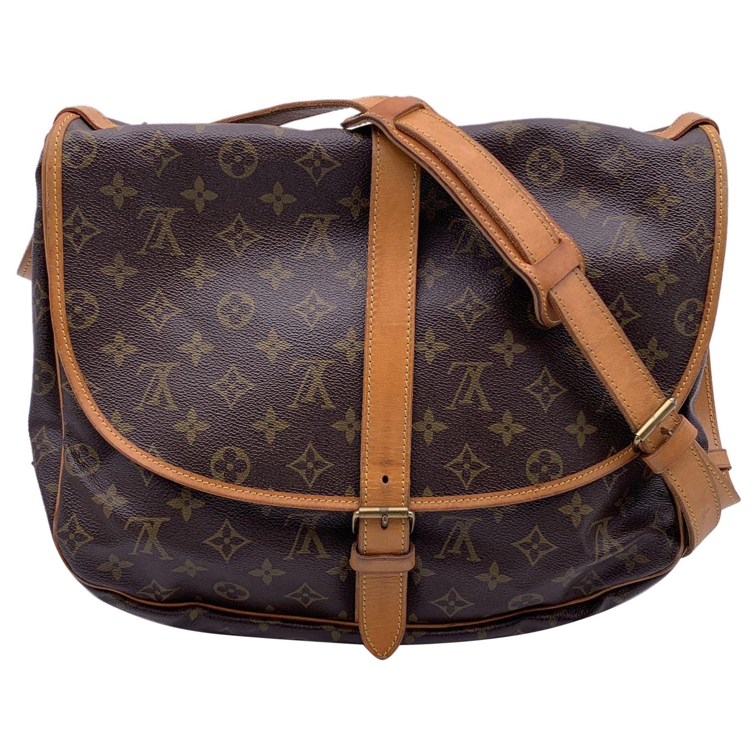 Louis Vuitton Vintage Monogram Canvas Saumur 35 Crossbody Bag