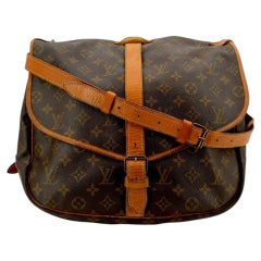 Louis Vuitton Vintage Monogram Canvas Saumur 35 Large Crossbody Bag