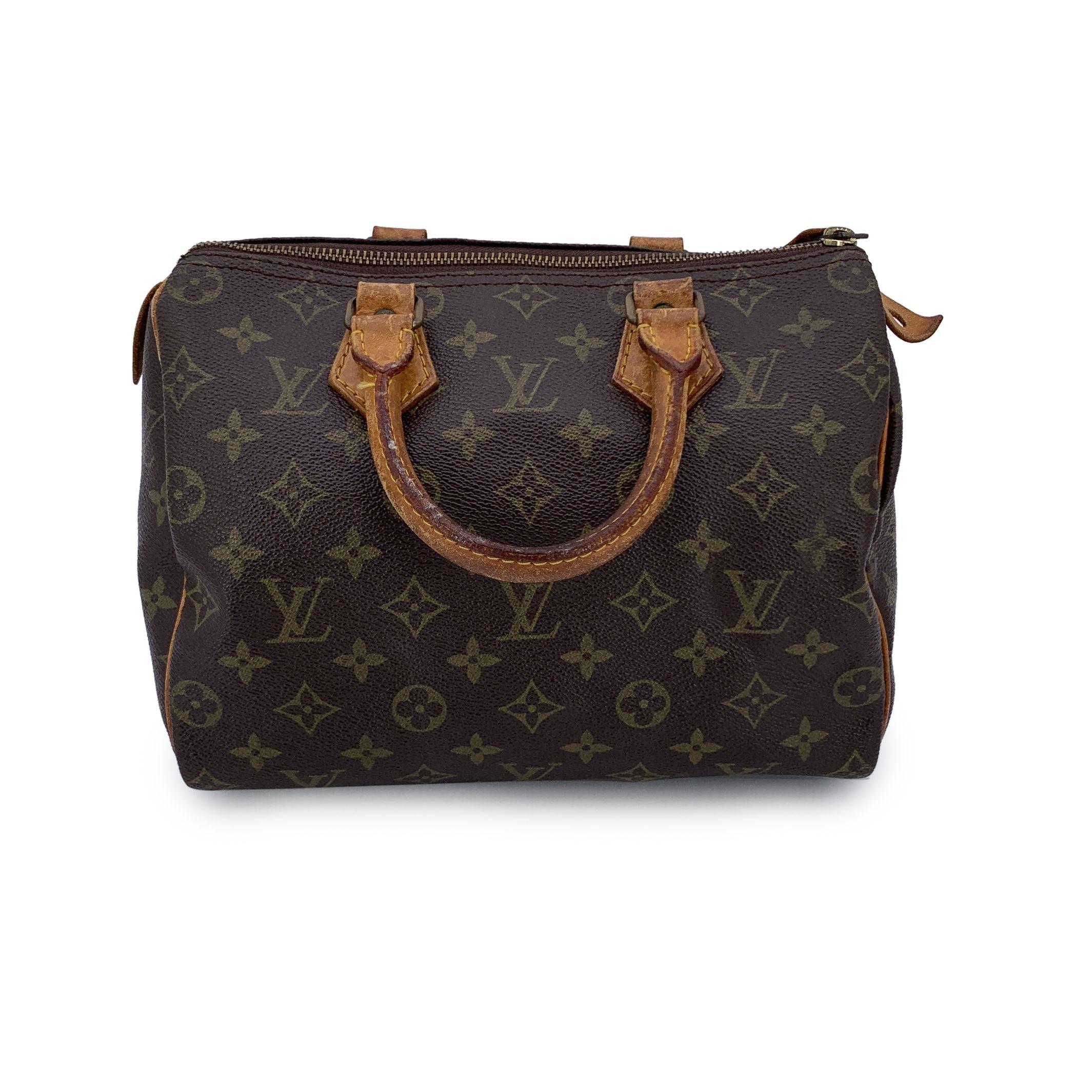 Black Louis Vuitton Vintage Monogram Canvas Speedy 25 Boston Bag M41528