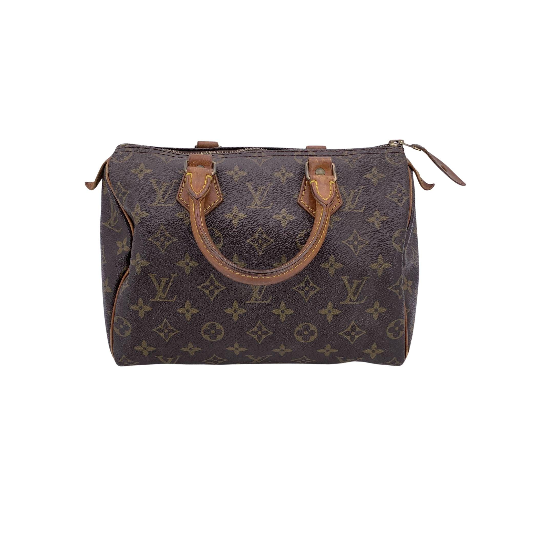 Black Louis Vuitton Vintage Monogram Canvas Speedy 25 Boston Bag M41528 For Sale