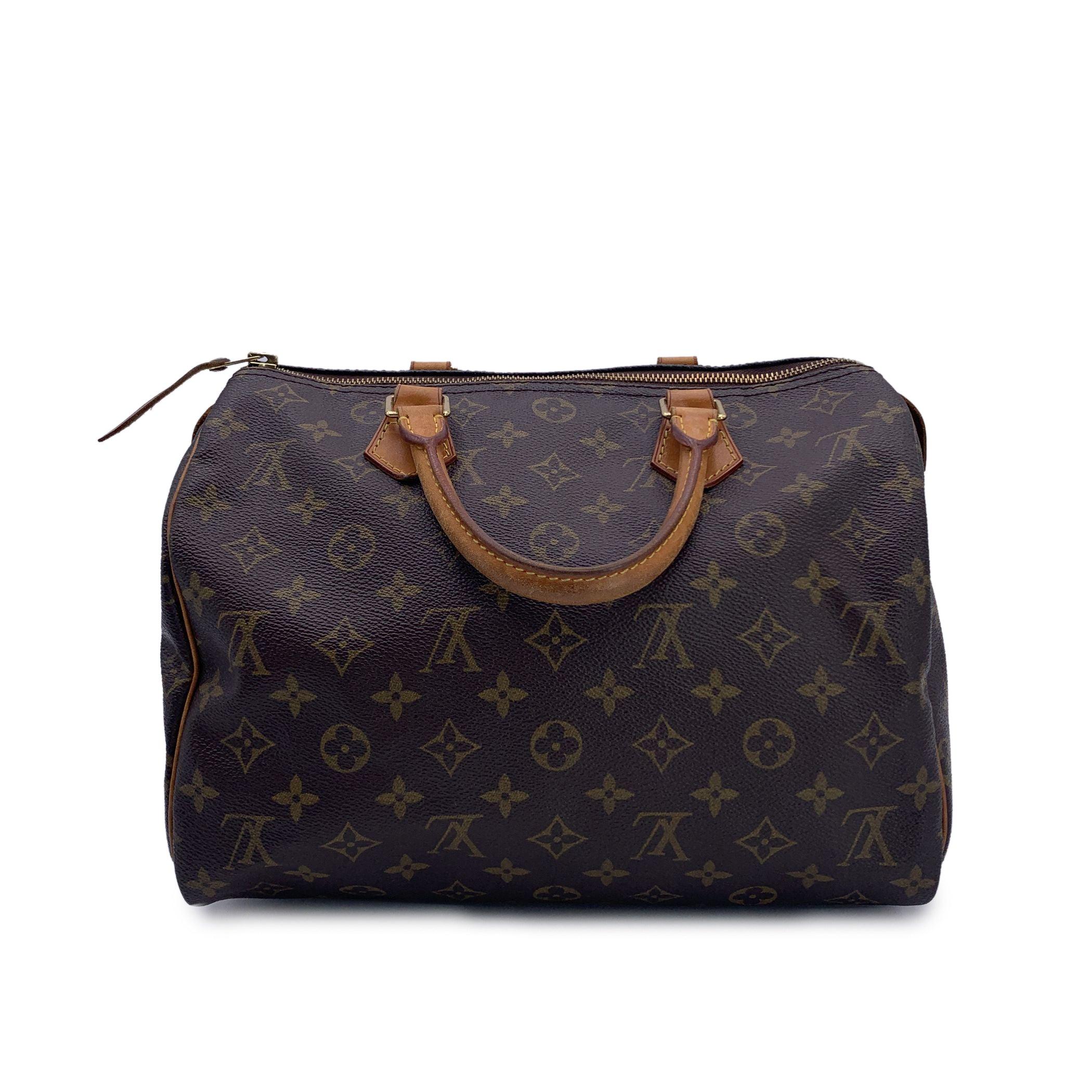 Black Louis Vuitton Vintage Monogram Canvas Speedy 30 Handbag M41526