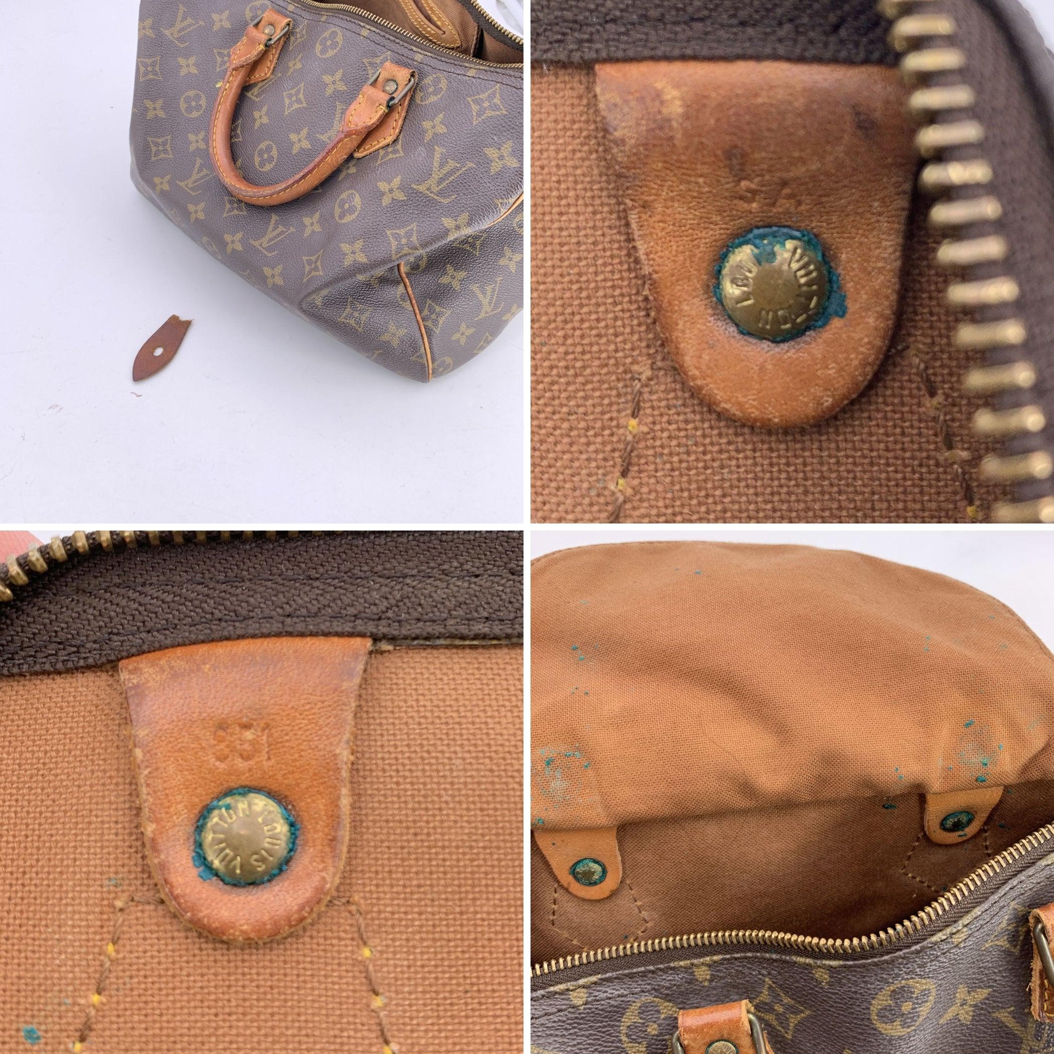 Sac à main Speedy 30 vintage Louis Vuitton Monogram Canvas M41526 Bon état - En vente à Rome, Rome