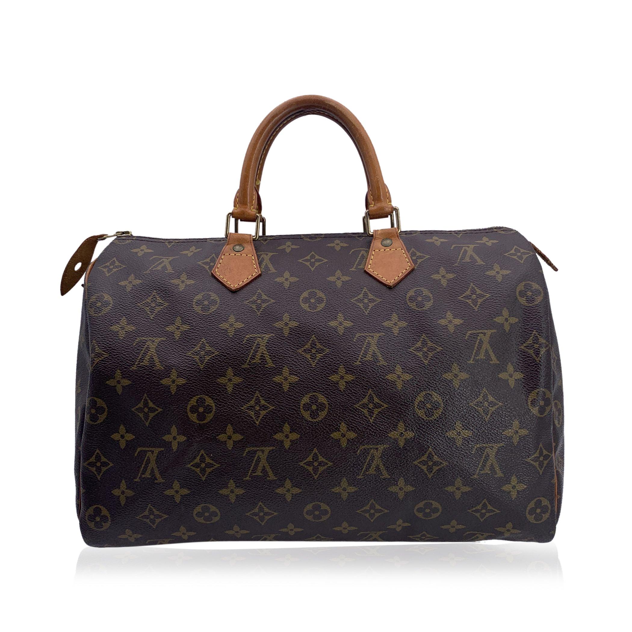 Black Louis Vuitton Vintage Monogram Canvas Speedy 35 Bag M41524