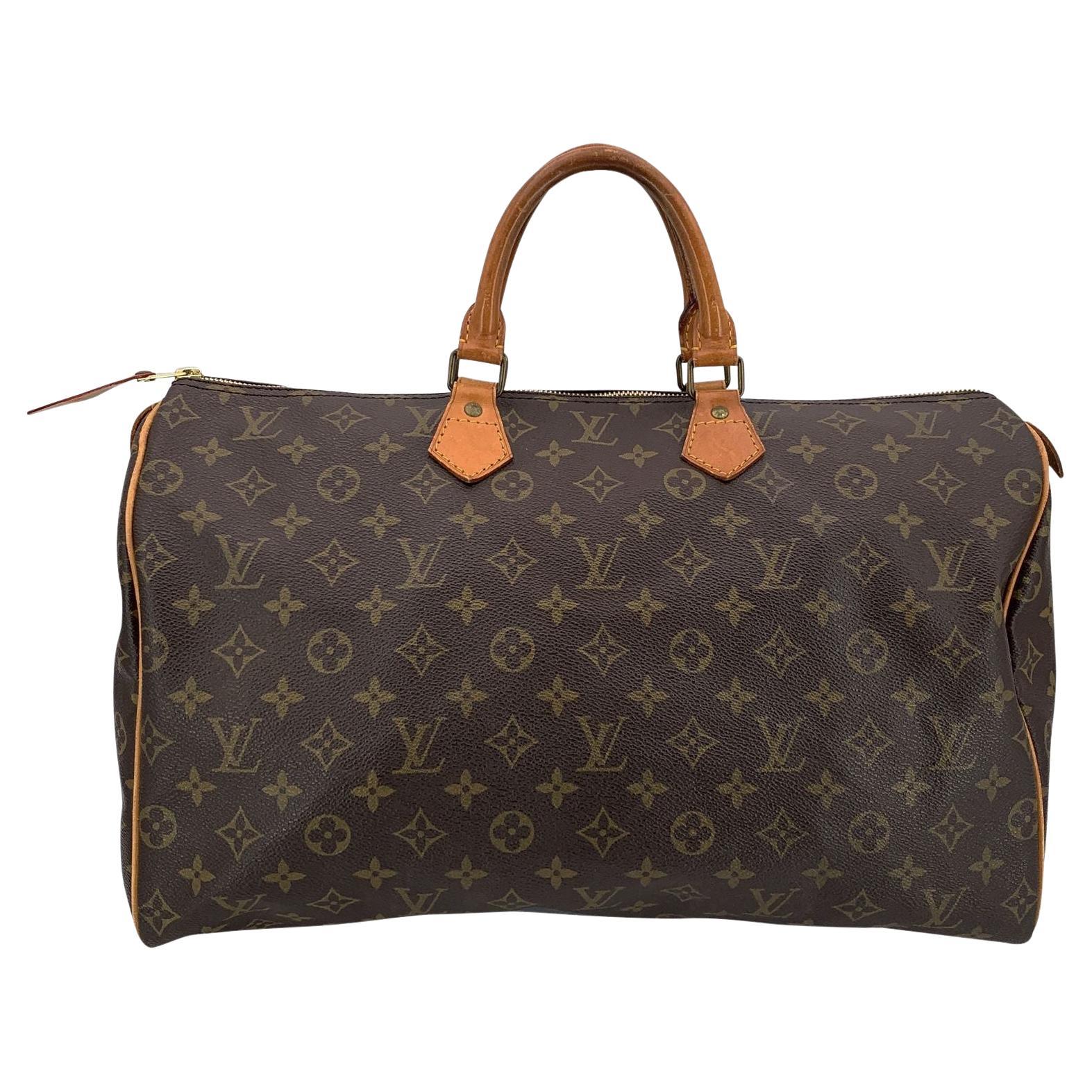 Louis Vuitton Vintage Monogram Canvas Speedy 40 Duffle Bag en vente