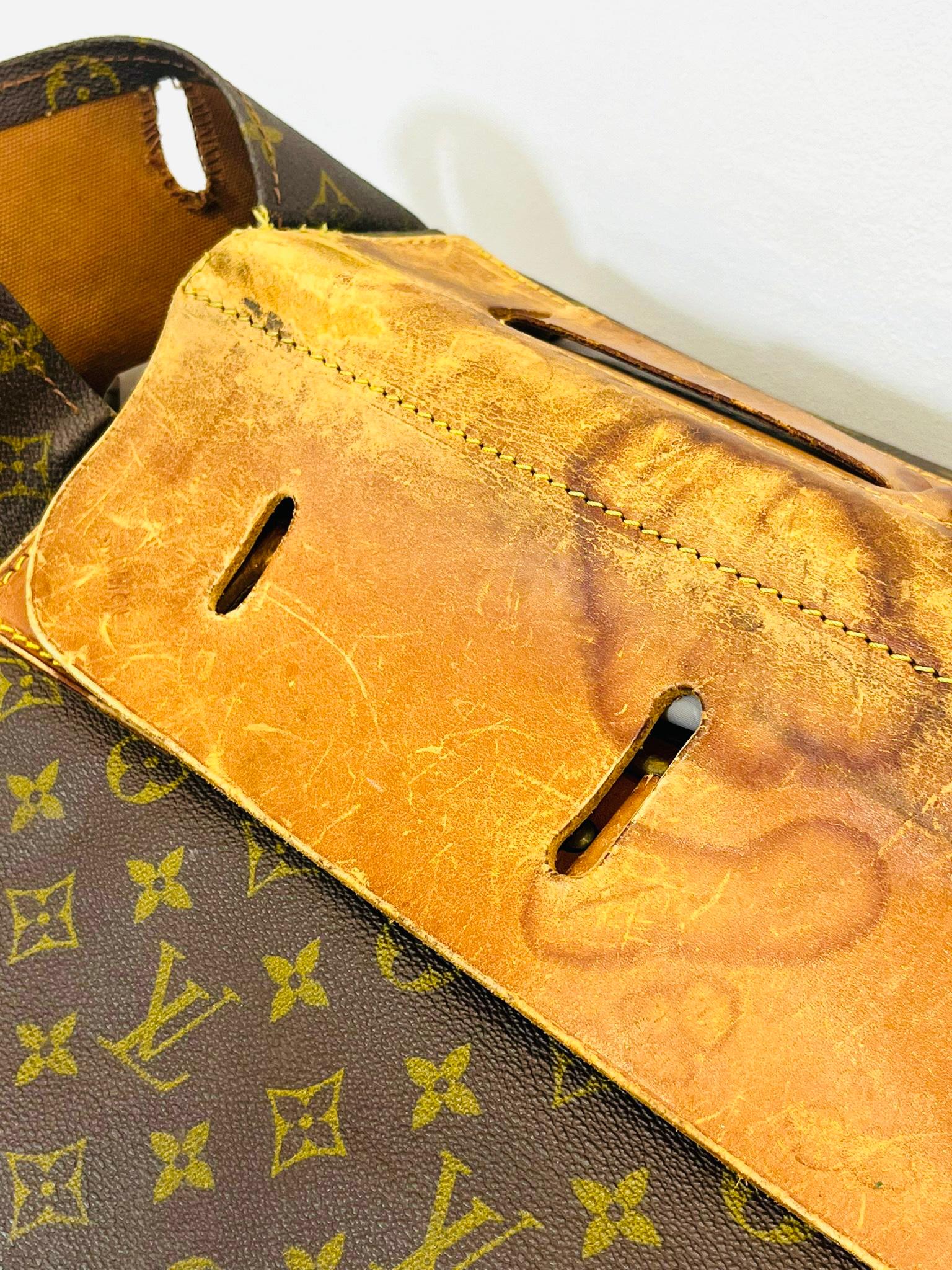 Louis Vuitton Vintage Monogram Canvas Steamer Travel Bag For Sale 6